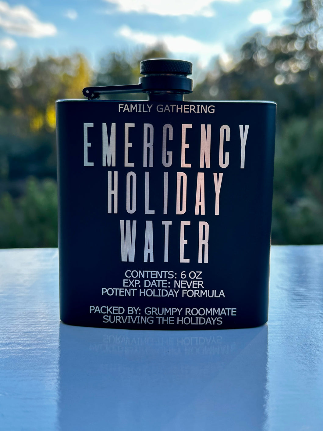 GR Surviving the Holidays Rectangular 6 oz Flask