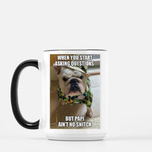 Load image into Gallery viewer, GR Papi Ain&#39;t No Snitch Mug Deluxe 15oz. (Black + White)
